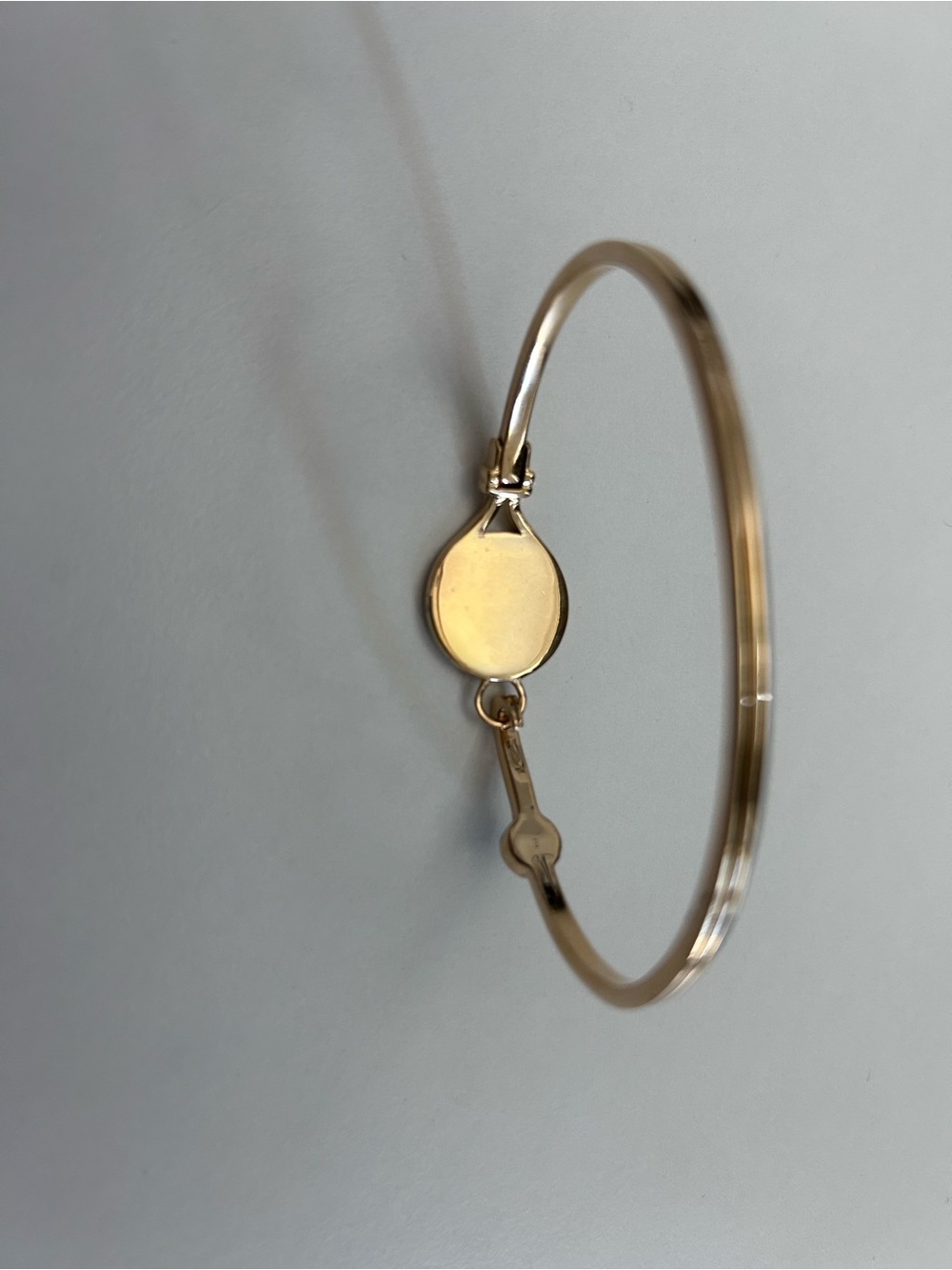 Awe Inspired Morrigan Gold Medallion Bangle Bracelet with Malachite Stone - Picture 4 of 6